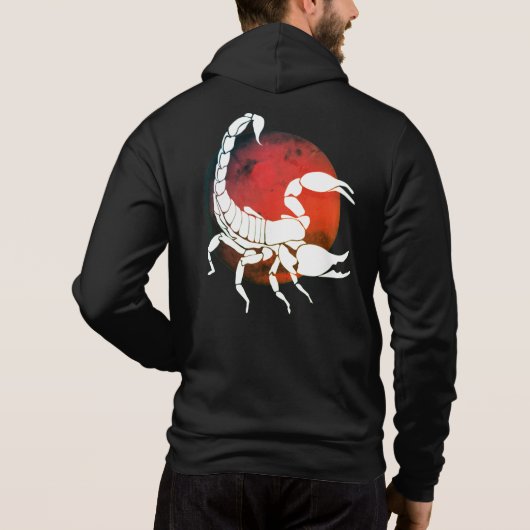 Schorpioen silhouet | sterrenbeeld Schorpioen Hoodie (Achterkant)