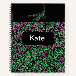 Schorpioen spetterende verf notitieboek