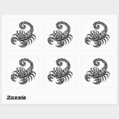 Schorpioen stam tattoo vierkante sticker (Vel)