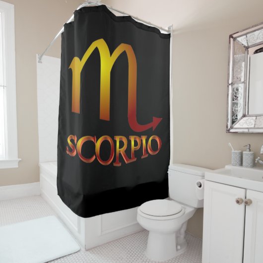 Schorpioen Ster Goud Douchegordijn (In situ)