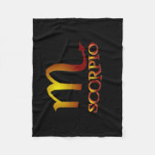 Schorpioen Ster Goud Fleece Deken (Voorkant)