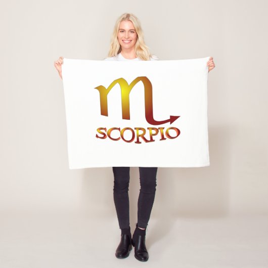 Schorpioen Ster Goud Fleece Deken (In situ)