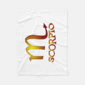 Schorpioen Ster Goud Fleece Deken (Voorkant)