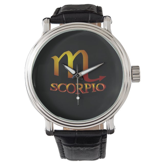 Schorpioen Ster Goud Horloge (Voorkant)