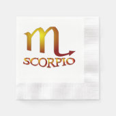 Schorpioen Ster Goud Servet (Voorkant)