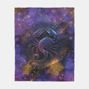 Schorpioen Sterrenbeeld Aquarelontwerp Fleece Deken