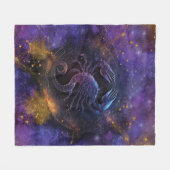 Schorpioen Sterrenbeeld Aquarelontwerp Fleece Deken (Voorkant (Horizontaal))