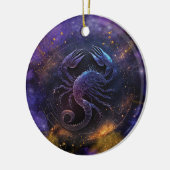 Schorpioen Sterrenbeeld Aquarelontwerp Keramisch Ornament (Links)