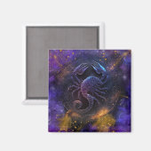 Schorpioen Sterrenbeeld Aquarelontwerp Magneet (Voorkant / Achterkant)