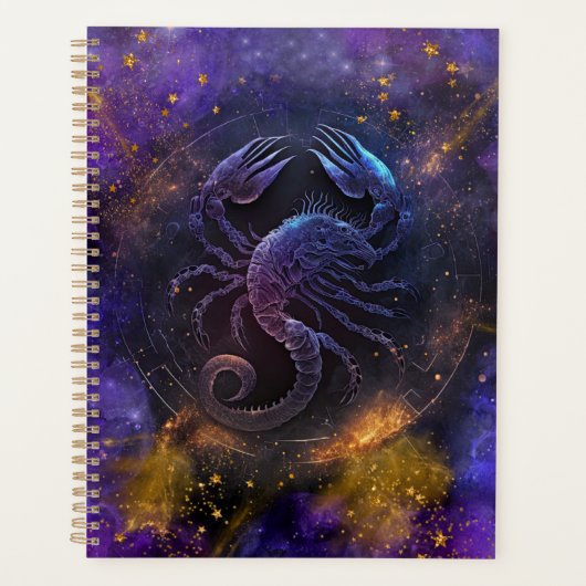 Schorpioen Sterrenbeeld Aquarelontwerp Planner (Voorkant)