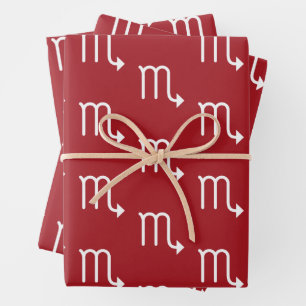 Schorpioen sterrenbeeld astrologisch inpakpapier vel