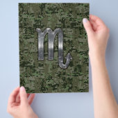 Schorpioen Sterrenbeeld Boslandschap Digitale Camo Flyer (Hand)