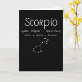 Schorpioen Sterrenbeeld Constellatie Astrologie Ca Kaart (Gele Bloem)