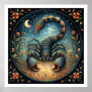 Schorpioen Sterrenbeeld Geboorte Teken Astrologie Poster