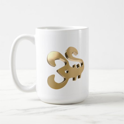 Schorpioen Sterrenbeeld Goud Symbool Koffiemok (Links)
