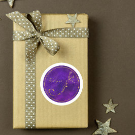 Schorpioen sterrenbeeld Gouden folie Constellatie Ronde Sticker