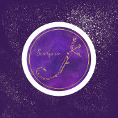 Schorpioen sterrenbeeld Gouden folie Constellatie Ronde Sticker