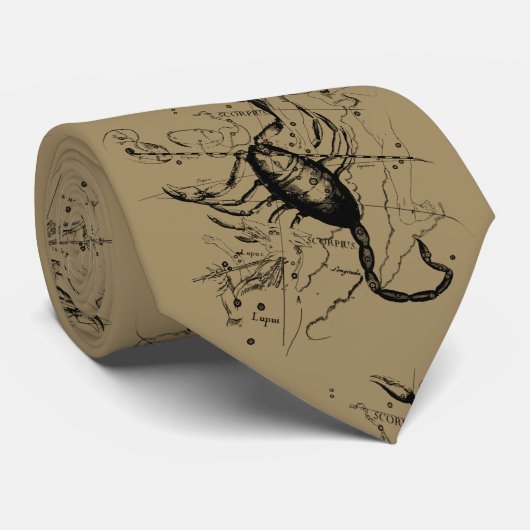 Schorpioen Sterrenbeeld Hevelius 1690 Gravure Stropdas (Opgerold)