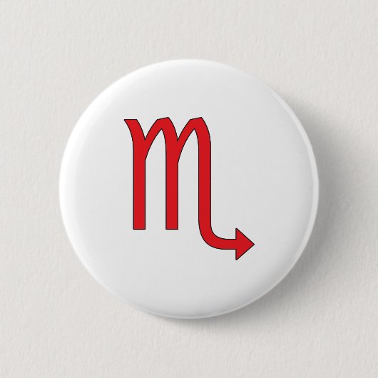Schorpioen, sterrenbeeld, horoscoop ronde button 5,7 cm (Voorkant)