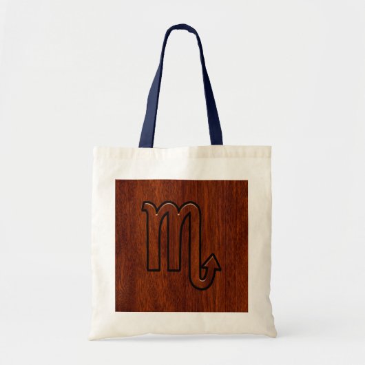 Schorpioen Sterrenbeeld in rijke Mahonie Stijl Tote Bag (Voorkant)