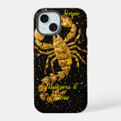 Schorpioen sterrenbeeld iPhone 15 case (Achterkant)