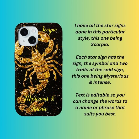 Schorpioen sterrenbeeld iPhone 15 case
