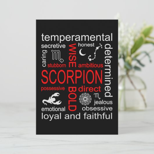 Schorpioen sterrenbeeld kaart (Staand voorkant)