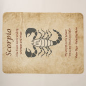 Schorpioen Sterrenbeeld met Affirmaties  Sherpa Deken (Voorkant (horizontaal))