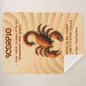 Schorpioen Sterrenbeeld Modern 3D Astrologie Desig Sherpa Deken (Voorkant (horizontaal))