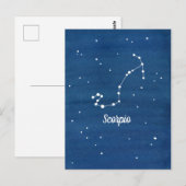 Schorpioen sterrenbeeld Night Sky Stars Briefkaart (Voorkant / Achterkant)