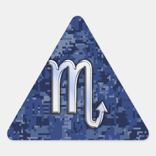 Schorpioen Sterrenbeeld op marineblauwe camouflage Sticker
