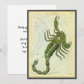 Schorpioen,  sterrenbeeld Urania's Mirror Kaart (Voorkant / Achterkant)