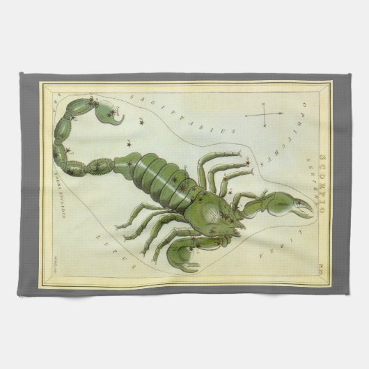 Schorpioen,  sterrenbeeld Urania's Mirror Theedoek (Horizontaal)