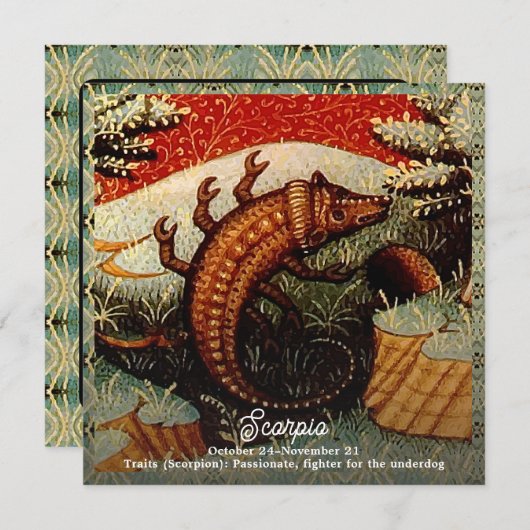 Schorpioen sterrenbeeld Verjaardag Kaart (Voorkant / Achterkant)