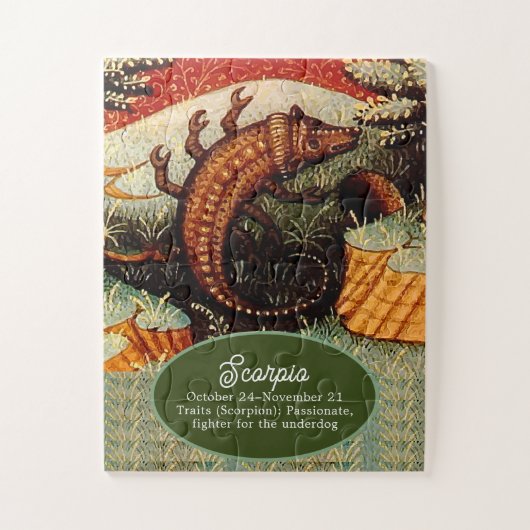 Schorpioen sterrenbeeld Verjaardag Legpuzzel (Verticaal)