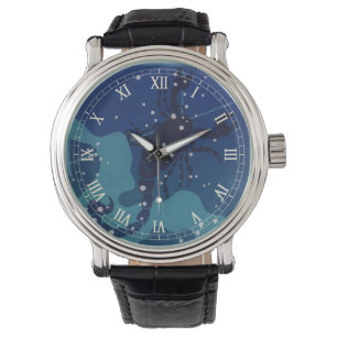 Schorpioen Sterrenbeeld, Vintage Zodiac Astrologie Horloge