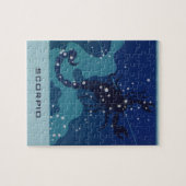 Schorpioen Sterrenbeeld, Vintage Zodiac Astrologie Legpuzzel (Horizontaal)