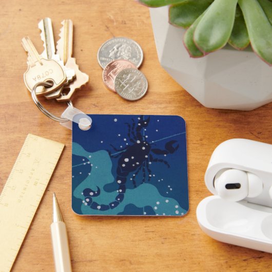 Schorpioen Sterrenbeeld, Vintage Zodiac Astrologie Sleutelhanger (Bureau)