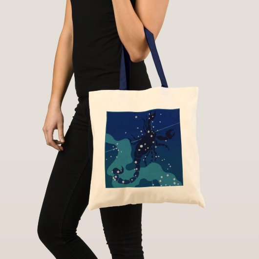 Schorpioen Sterrenbeeld, Vintage Zodiac Astrologie Tote Bag (Voorkant (product))