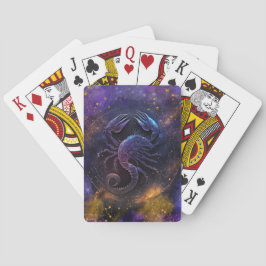 Schorpioen Sterrenbeeld Waterverf Ontwerp Pokerkaarten