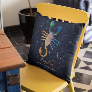 Schorpioen sterrenbeeld Zodiac Waterverf Galaxy Kussen