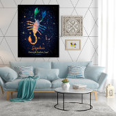 Schorpioen sterrenbeeld Zodiac Waterverf Galaxy Poster