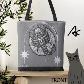 Schorpioen sterrenbeeld Zwart-wit Mandala Tote Bag