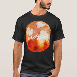 Schorpioen Sterrenbord Aquarel Planeet T-shirt