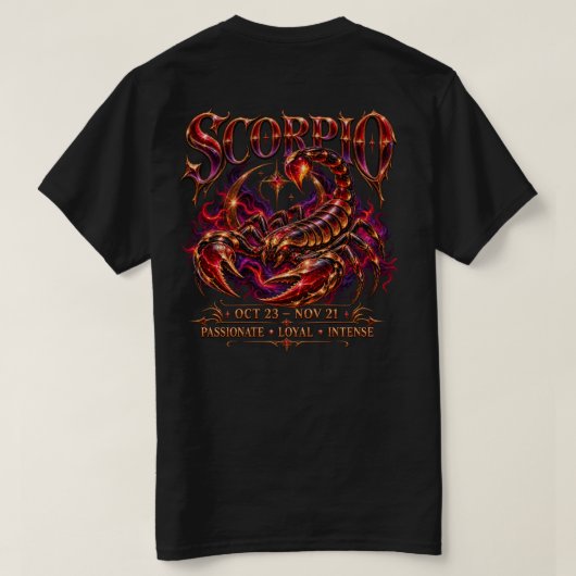 Schorpioen T-shirt (Design achterkant)