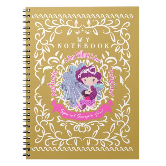 Schorpioen teken. Notitieboek (Voorkant)