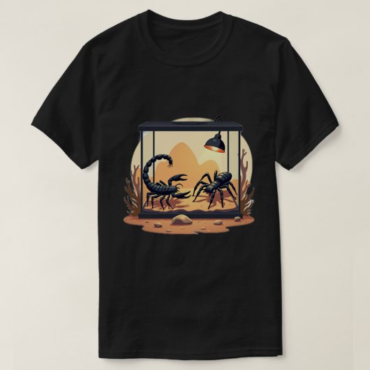 Schorpioen Terrarium Habitat T-shirt (Design voorkant)