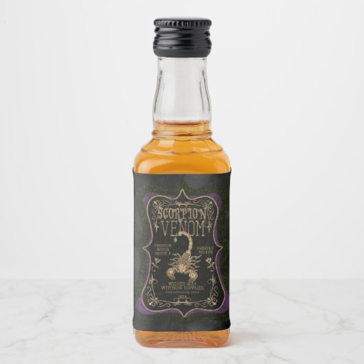Schorpioen Venom Gothic Apothecary Halloween Likeurfles Etiket (Voorkant)