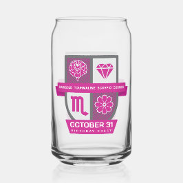 Schorpioen Verjaardag Crest™ voor 24-31 oktober Blikvorm Glas