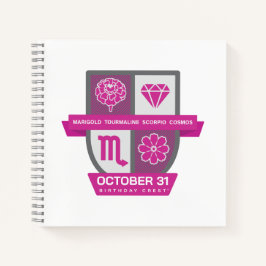 Schorpioen Verjaardag Crest™ voor 24-31 oktober Notitieboek